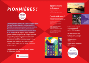 L’Association pour l’Histoire des Caisses d’Epargne publie « PIONNIERES »
